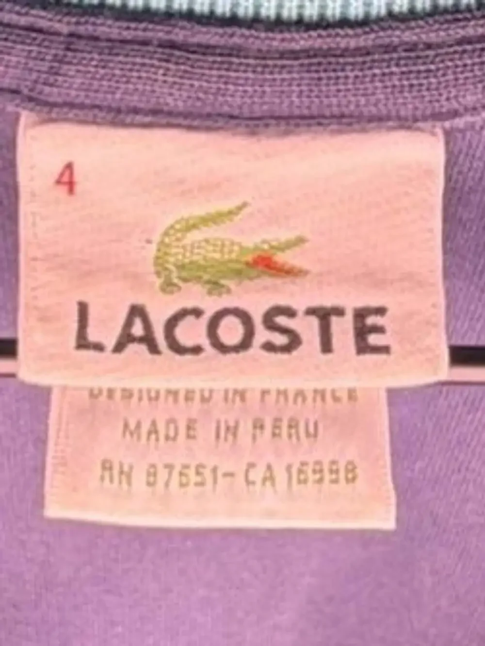 2000’s Lacoste Quarter Zip Sweatshirt Size L Blue Navy Long Sleeve